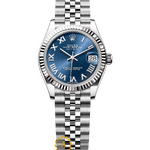 Rolex Datejust 31 mm White Rolesor Bright Blue Dial 278274 Jubilee