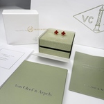 Серьги Van Cleef & Arpels Vintage Alhambra Carnelian Yellow Gold