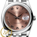 Rolex Datejust Salmon Roman Dial 36 mm 16200 Jubilee