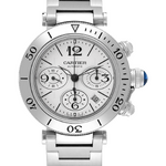 Cartier Pasha De Cartier Seatimer 42 mm Stainless Steel White Dial 2995