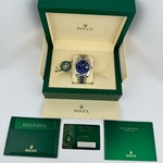 Rolex Datejust 41 mm White Rolesor Bright Blue Dial 126334 Jubilee
