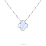 Подвеска Van Cleef & Arpels Vintage Alhambra Chalcedony White Gold