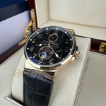 Ulysse Nardin Maxi Marine Chronometer Yellow Gold Black Dial 41 mm 266-66