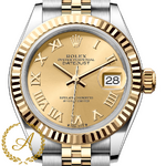 Rolex Lady-Datejust Champagne Roman Dial Yellow Rolesor 28 mm 279173 Jubilee