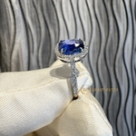 Кольцо Natural Sapphire «Cornflower» 2,90 ct. 18k White Gold Diamonds