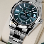 Rolex Sky-Dweller 42 mm White Rolesor Mint Green Dial 336934