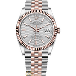 Rolex Datejust 36 mm 126231 Silver Decor Dial Everose Rolesor Jubilee