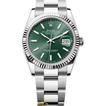Часы Rolex Datejust 36 mm White Rolesor Mint Green Dial 126234