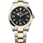 Rolex Explorer 36 mm Yellow Rolesor Black Dial 124273