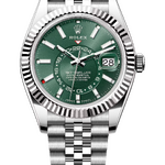 Rolex Sky-Dweller 42 mm White Rolesor Mint Green Dial 336934 Jubilee