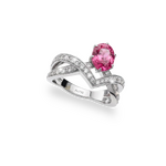 Кольцо Natural Corundum Red Ruby (No Heating) 1,57 ct. 18k White Gold Diamonds