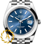 Rolex Datejust 41 mm Oystersteel Bright Blue Dial 126300 Jubilee