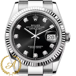 Rolex Datejust 36 mm 126234 Black Diamonds Dial White Rolesor