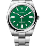 Rolex Oyster Perpetual 41 mm Oystersteel Green Dial 124300 
