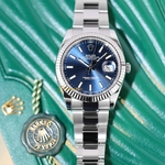 Часы Rolex Datejust 41 мм White Rolesor Bright Blue Dial 126334 