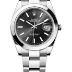 Rolex Datejust 41 mm Oystersteel Bright Black Dial 126300