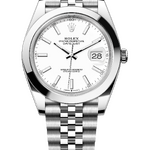 Rolex Datejust 41 mm 126300 White Dial Jubilee