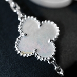 Браслет Van Cleef & Arpels Vintage Alhambra Pearl White Gold 5 мотивов