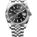 Rolex Datejust 41 mm 126334 White Rolesor Black Dial Jubilee
