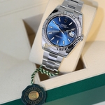 Часы Rolex Datejust 41 мм White Rolesor Bright Blue Dial 126334 