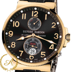 Ulysse Nardin Maxi Marine Chronometer Yellow Gold Black Dial 41 mm 266-66