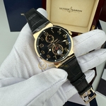 Ulysse Nardin Maxi Marine Chronometer Yellow Gold Black Dial 41 mm 266-66