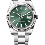 Rolex Datejust 41 mm White Rolesor Mint Green Dial 126334 