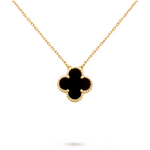 Подвеска Van Cleef & Arpels Vintage Alhambra Onyx Yellow Gold
