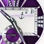 Ulysse Nardin Executive Dual Time Lady Purple Diamonds Dial 40 mm 243-10