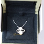 Подвеска Van Cleef & Arpels Vintage Alhambra Guilloche Rhodium White Gold