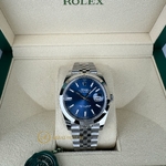 Rolex Datejust 41 mm Oystersteel Bright Blue Dial 126300 Jubilee