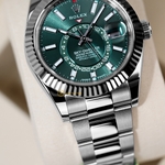 Rolex Sky-Dweller 42 mm White Rolesor Mint Green Dial 336934