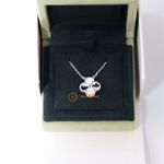 Подвеска Van Cleef & Arpels Vintage Alhambra Guilloche Rhodium White Gold
