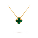 Подвеска Van Cleef & Arpels Vintage Alhambra Pendant Malachite Yellow Gold