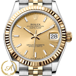 Rolex Datejust 31 mm Yellow Rolesor Champagne Dial 278273 Jubilee