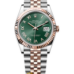 Rolex Datejust 36 mm Everose Rolesor Mint Green Roman Dial 126231 Jubilee
