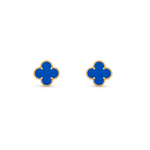 Серьги Van Cleef & Arpels Vintage Alhambra Agate Yellow Gold
