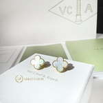 Серьги Van Cleef & Arpels Vintage Alhambra Pearl Yellow Gold