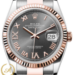 Rolex Datejust 36 mm 126231 Grey Dial Everose Rolesor