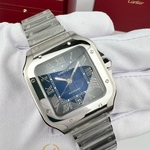 Cartier Santos De Cartier Large Automatic Blue Dial 47,5 x 39,8 mm WSSA0071