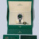 Rolex Datejust 41 mm White Rolesor Green Ombre Dial 126334 