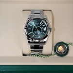 Rolex Sky-Dweller 42 mm White Rolesor Mint Green Dial 336934