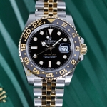 Rolex GMT-Master II 40 mm Yellow Rolesor Black Dial 126713GRNR Jubilee