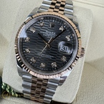 Rolex Datejust 36 mm 126231 Grey Decor Diamonds Dial Everose Rolesor Jubilee