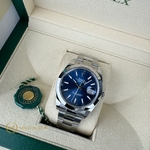 Rolex Datejust 41 mm Oystersteel Bright Blue Dial 126300