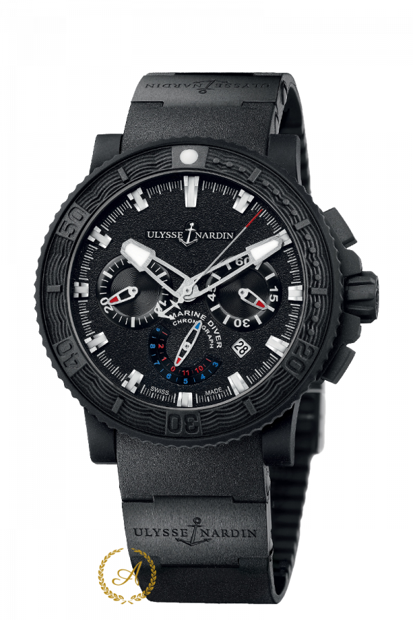 Ulysse Nardin Marine Diver Black Sea Chronograph 45,8 mm - Швейцарские часы Ulysse Nardin Marine Diver Black Sea Chronograph 45,8 mm