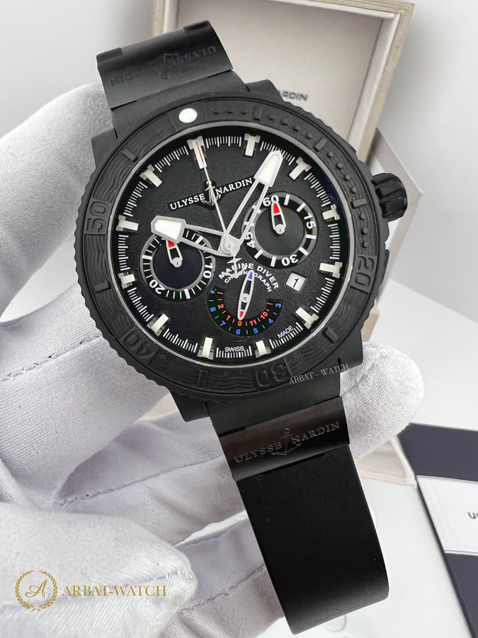 Ulysse Nardin Marine Diver Black Sea Chronograph 45,8 mm - Швейцарские часы Ulysse Nardin Marine Diver Black Sea Chronograph 45,8 mm