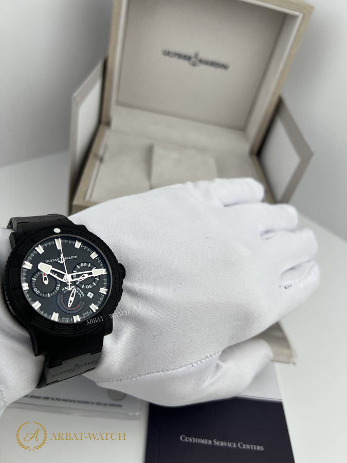 Ulysse Nardin Marine Diver Black Sea Chronograph 45,8 mm - Швейцарские часы Ulysse Nardin Marine Diver Black Sea Chronograph 45,8 mm