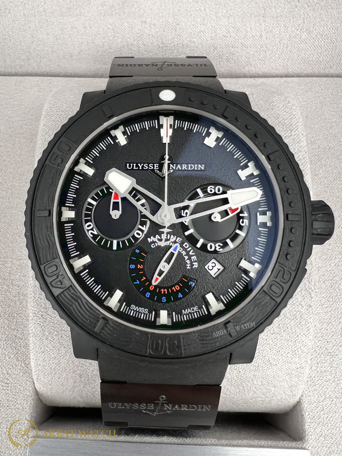 Ulysse Nardin Marine Diver Black Sea Chronograph 45,8 mm - Швейцарские часы Ulysse Nardin Marine Diver Black Sea Chronograph 45,8 mm