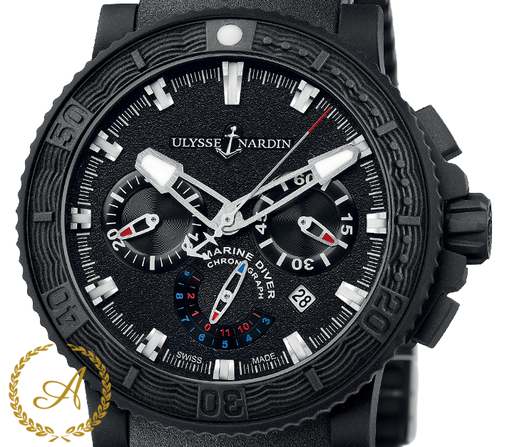 Ulysse Nardin Marine Diver Black Sea Chronograph 45,8 mm - Швейцарские часы Ulysse Nardin Marine Diver Black Sea Chronograph 45,8 mm